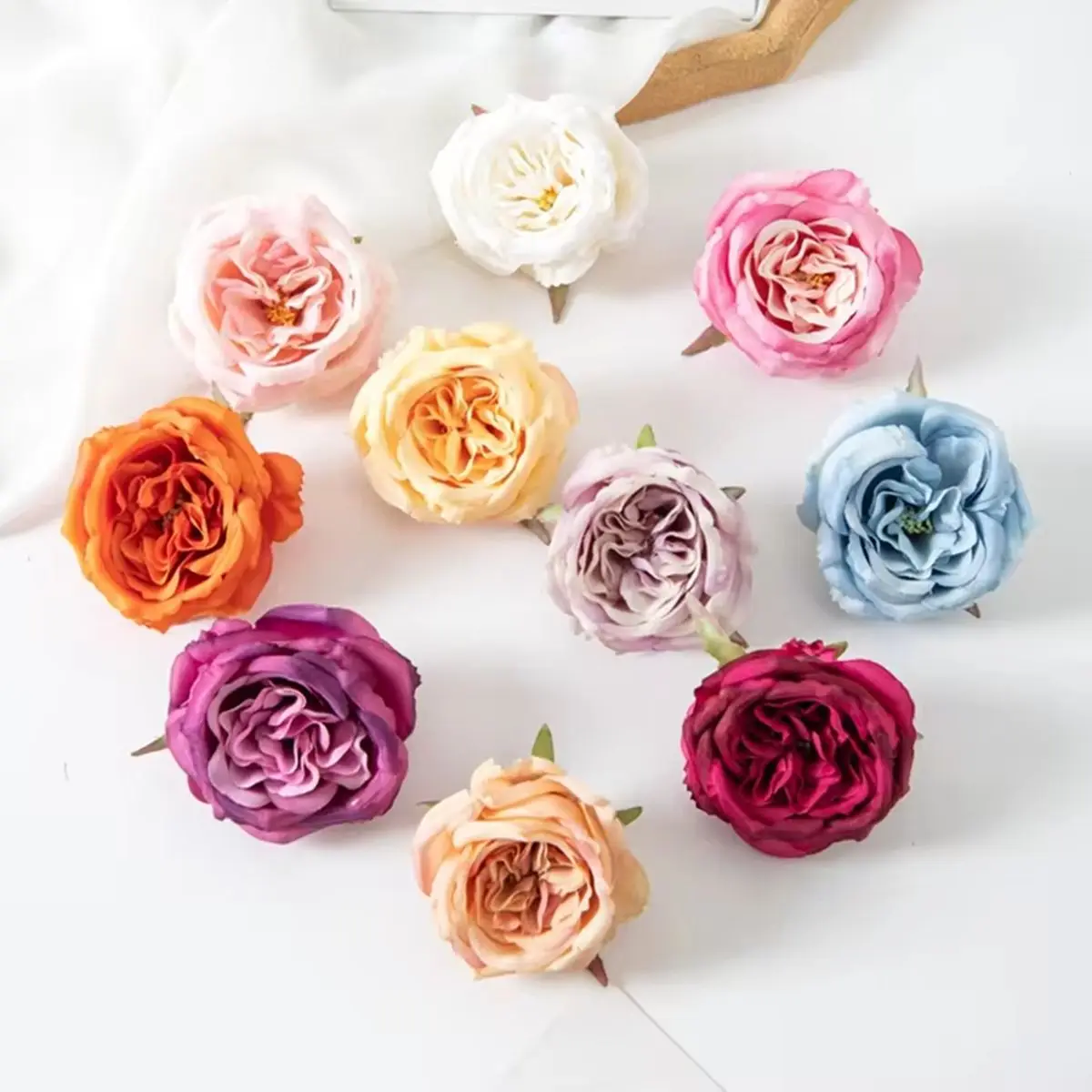 

50/100Pcs Silk Peony Artificialflower Home Outdoor Garden Festival party Wedding Decor Christmas Wreath DIY gift candybox brooch