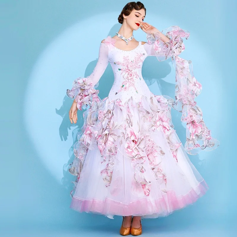 ODBD1324 고품질 성능 여성 볼룸댄스 경기복 특가 판매