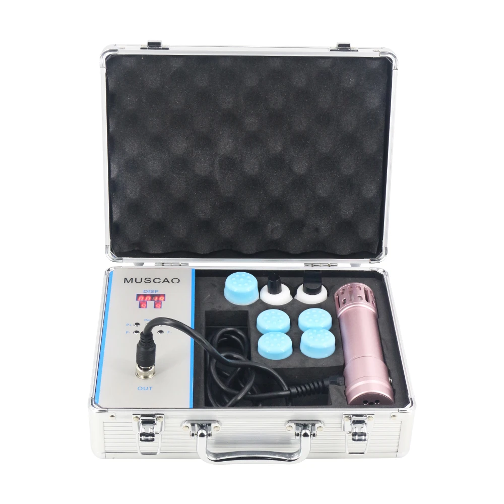 موجة الصدمة بتقويم العمود الفقري بندقية 2 في 1 ل ED مدلك آلة العلاج بالمستخدمين تحسين التهاب الأوتار الإغاثة الألم أدوات مساج جديد