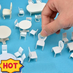 1/25 1/50 1/75 1/100 Miniatures for Scale Model Building Interior Scene Dollhouse Furniture Model Table Chair Construction Toy