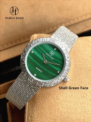 Imagen 1 del producto Reloj de Pulsera PABLO RAEZ, Marca de Lujo, Resistente al Agua, para Mujer, con Correa de Malla de Acero, en Caja de Regalo