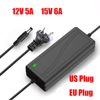 15V 6A AC Power Supply Adapter 100-240V For IMAX B6 80W B6 V2 RC Balance Battery Charger LED AC DC Adapter