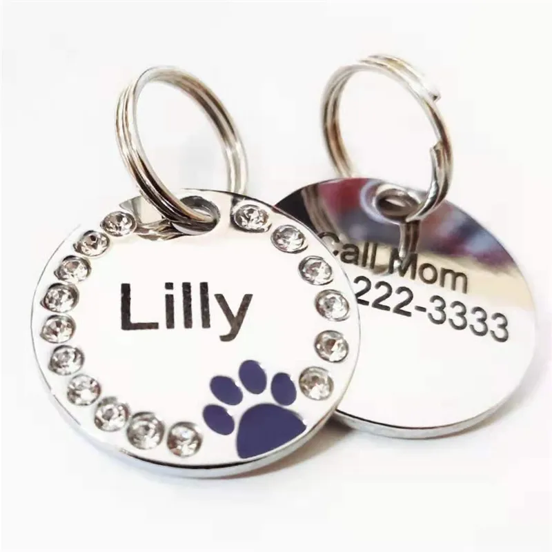 Hund Tag Personalisierte Pet Welpen Katze ID Tag Gravierte Custom Dog Kragen Zubehör Angepasst Adresse Name Tag für Hunde Katzen – Detail 8