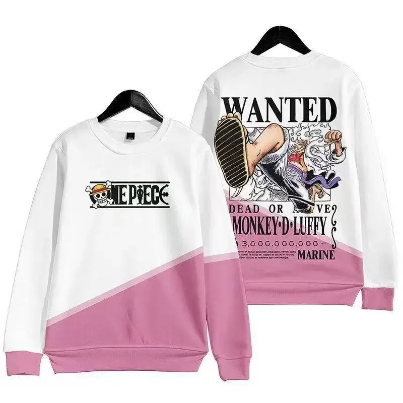 Sweatshirt mit One-Piece-Anime-Motiv, Rundhalsausschnitt, langärmelig, lässige, lockere Jacke, Unisex. – Detail 5