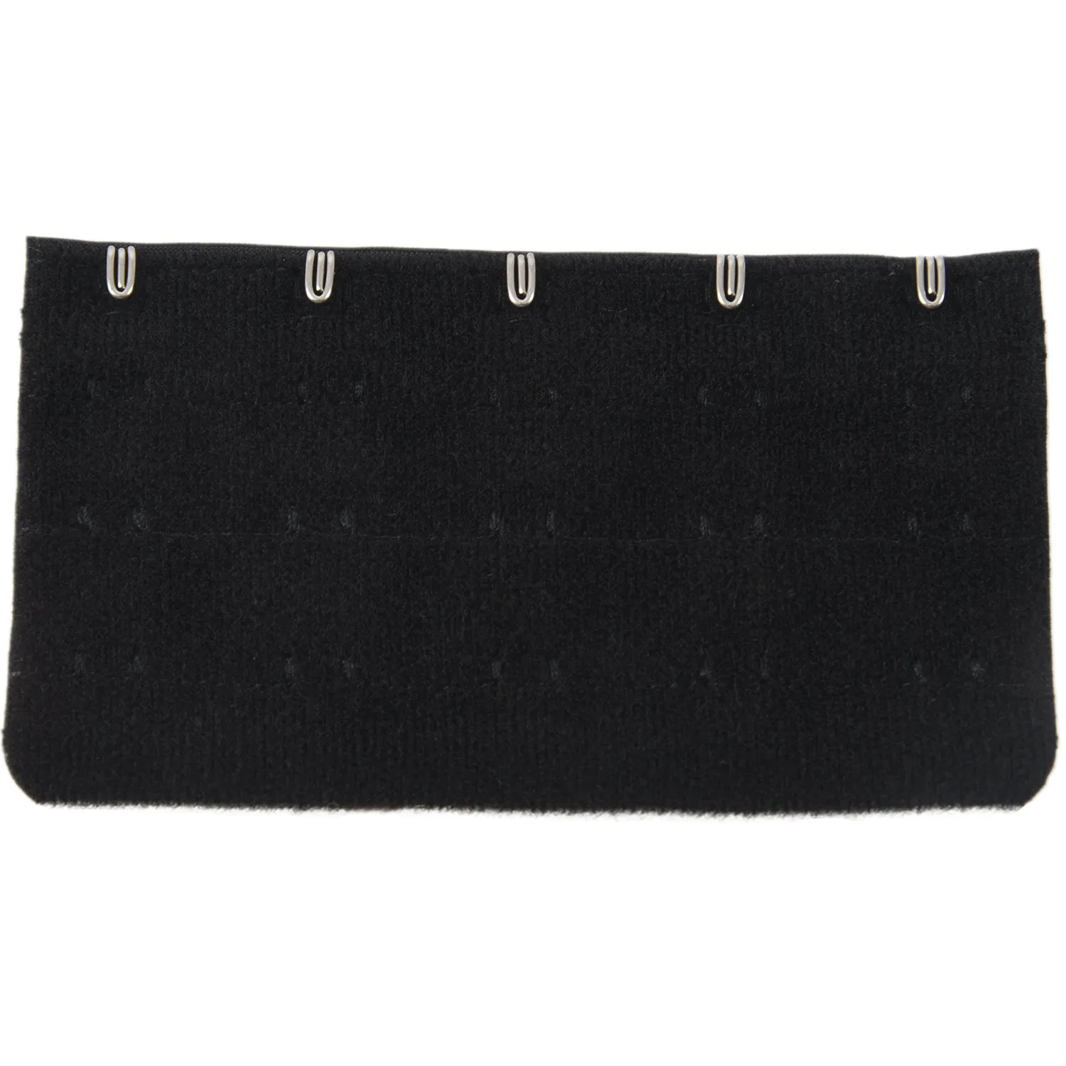 Black 5 Rows Hook And Eye Tape Extension Bra Strap Extender 5 Pcs For Women-A74P
