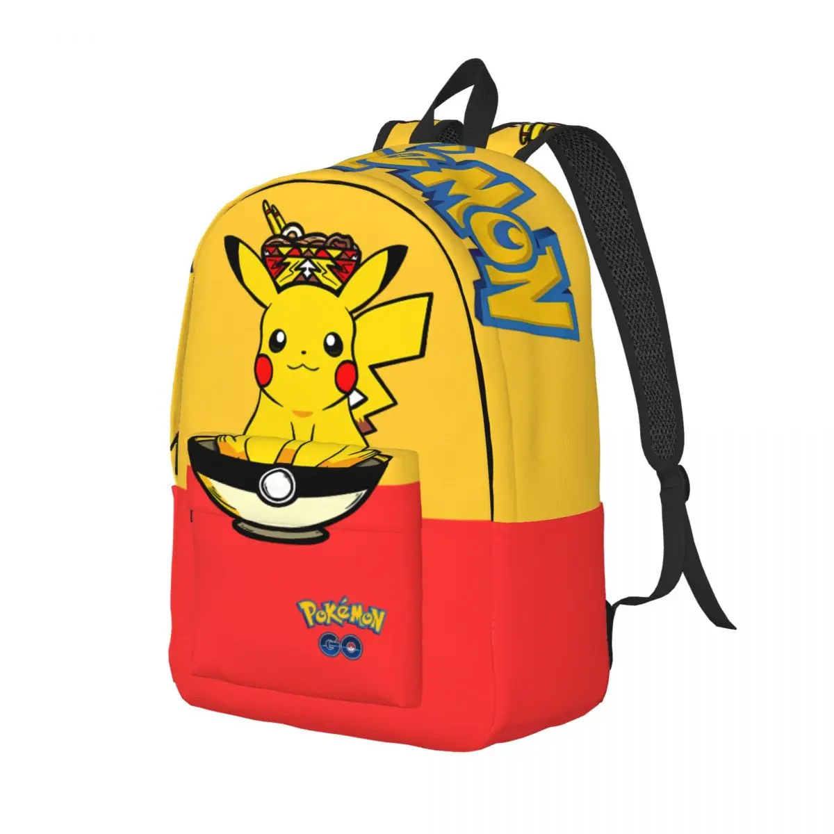 Fashionable Pokemon Pokeramen Sticker Bookbag Weekend Picnic Multi Compartment Pocket Monster Pikachu College Bag For Gifts