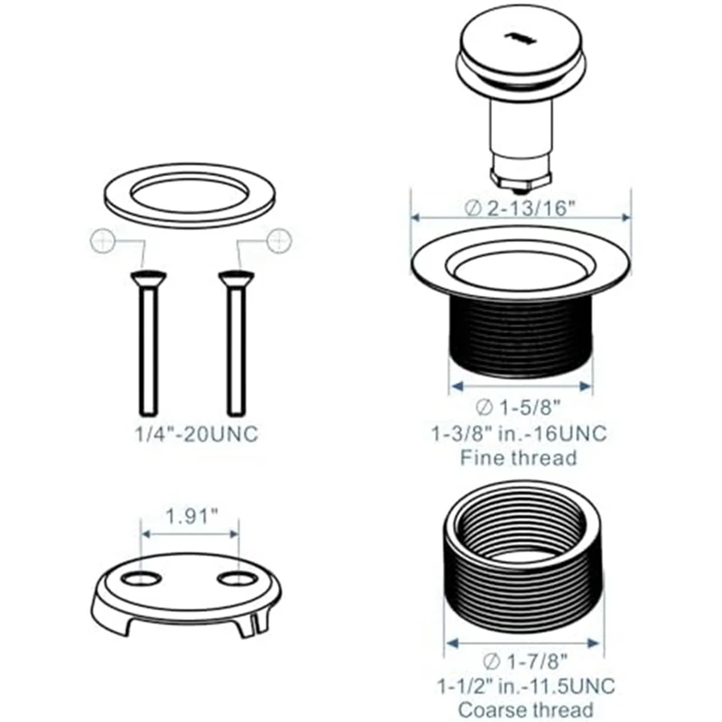 Kit de remplacement de garniture de vidange de baignoire, kit de conversion de bouchon en cuivre, nettoyeur de proximité de baignoire