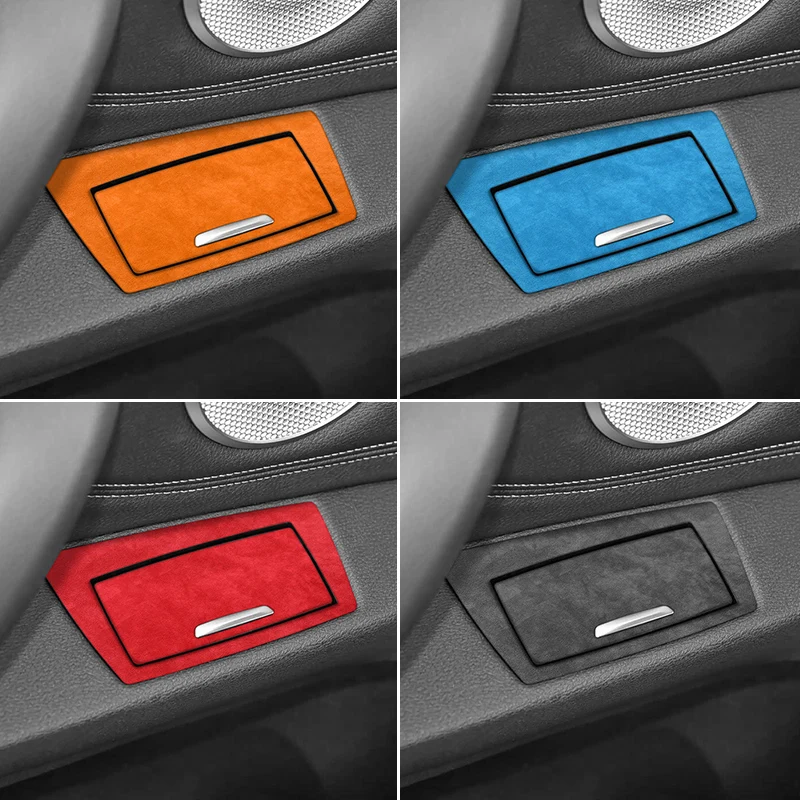 

Made of Alcantara For BMW X1 F48 (2016-2022) Car Ashtrays Rear Door Ashtray Box Cover Trim Stickers Interior Tuning Accessories