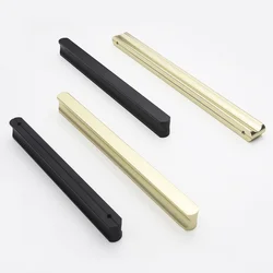 Modern Long Cabinet Handles Hidden-style Aluminum alloy Wardrobe Drawer Pulls kitchen Cabinet Handles 1000mm Furniture Handles