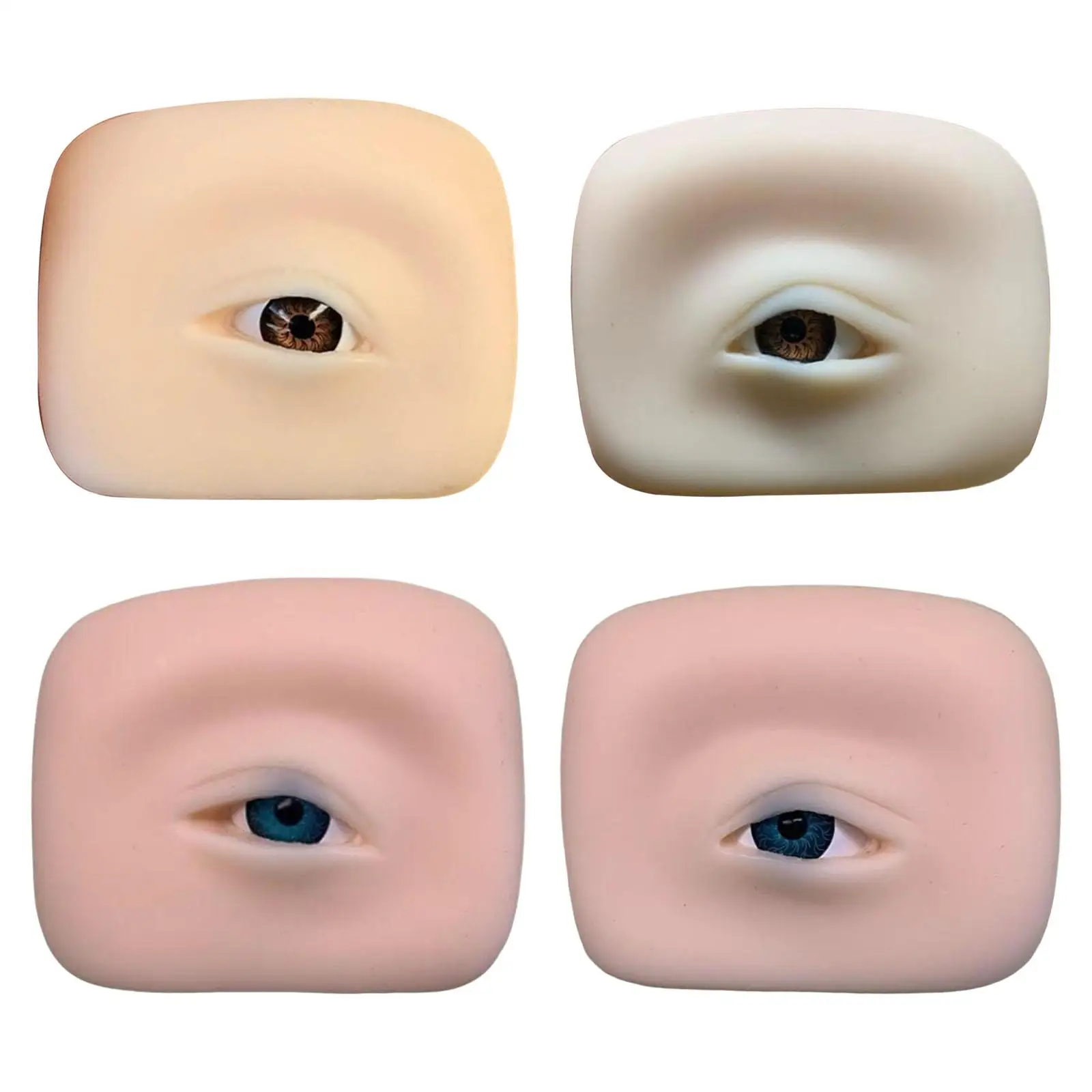 دعامة تعليمية لتدريبات مكياج العيون من السيليكون خفيفة الوزن لتدريب مكياج العيون