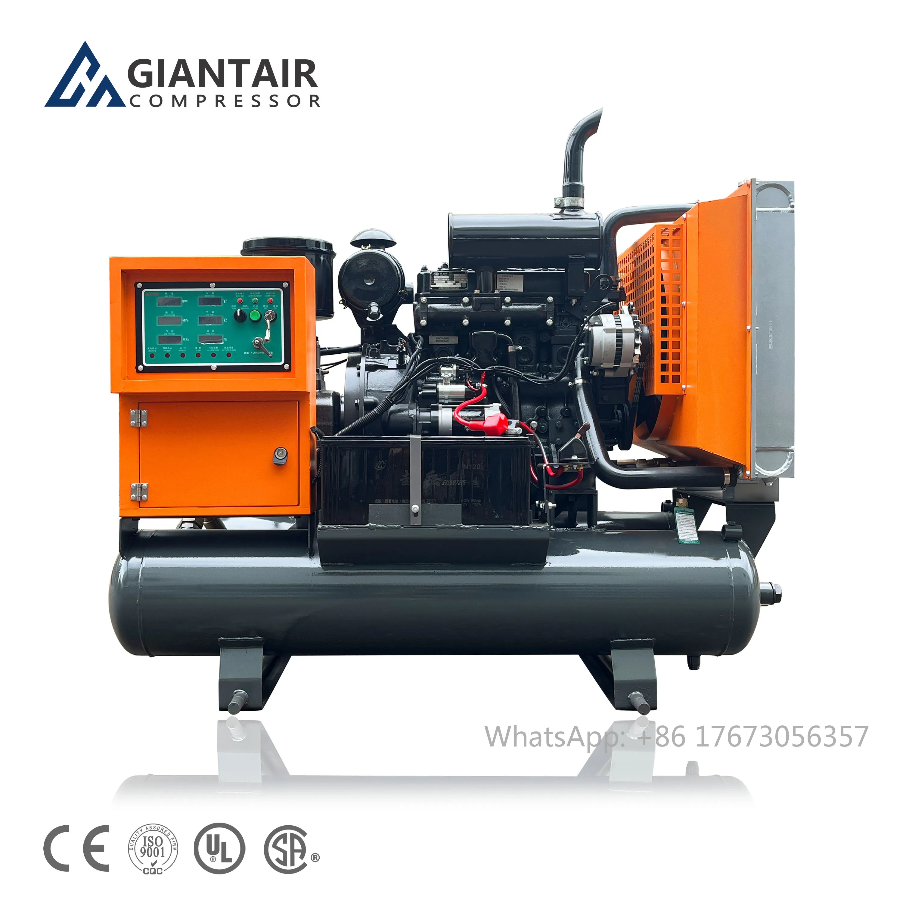 8Bar Portable Screw Air Compressor Machine High Quality Diesel Engine Air-compressor For Sale