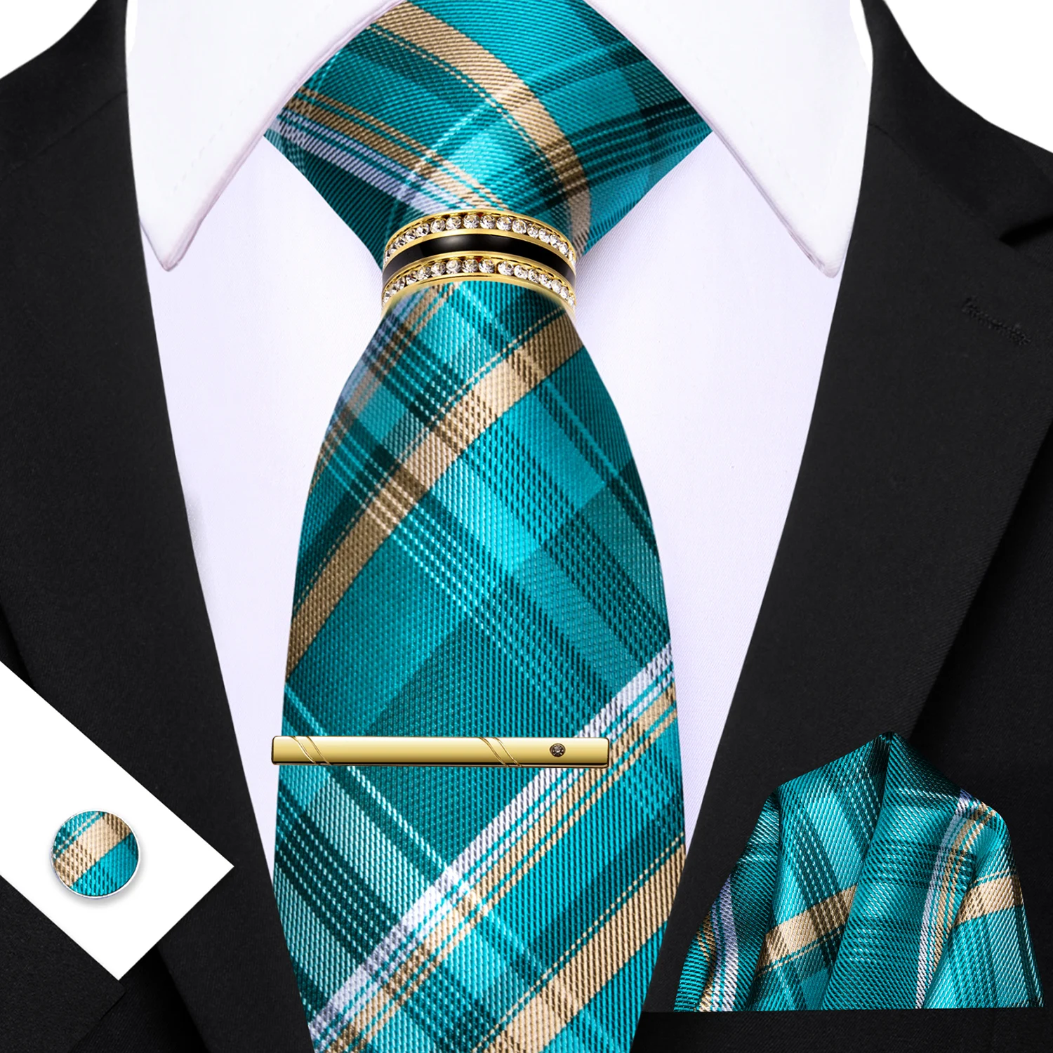 conjunto-de-gravata-masculina-xadrez-colorida-da-moda-com-lenco-de-bolso-abotoaduras-anel-de-gravata-e-prendedor-de-gravata-–-acessorios-para-terno-de-casamento