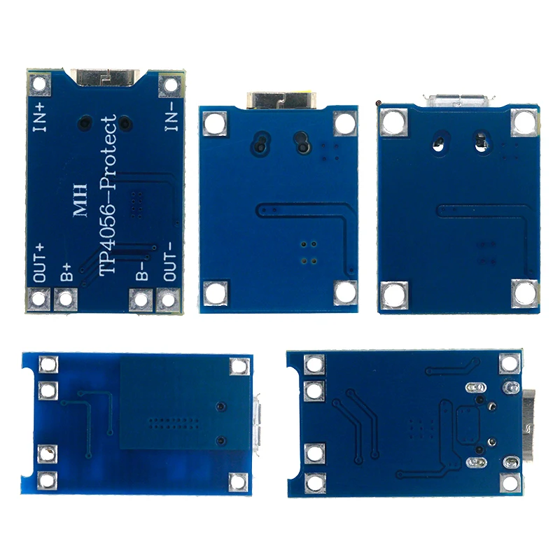 5PCS 5V 1A Micro/Type-c/Mini 18650 TP4056 Lithium Battery Charger Module Charging Board With Protection Dual Functions Li-ion