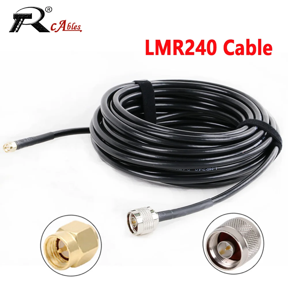 1PC SMA to N Adapter RF Coaxial  LMR240 Cable 50 Ohm RP SMA Male SMA Female to N Male N Female Connector Antenna Extension Cable