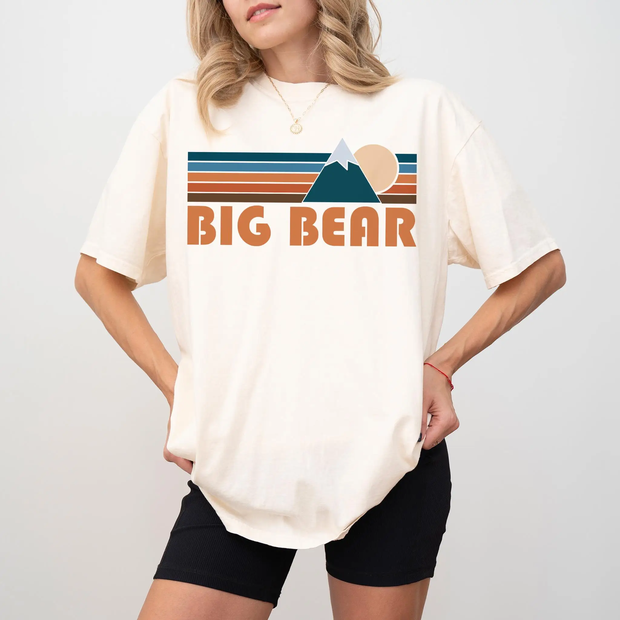 

Plus Size Summer Women's Vintage Big Bear California T-Shirt Cotton Breathable Stylish Versatile Street Style Oversized