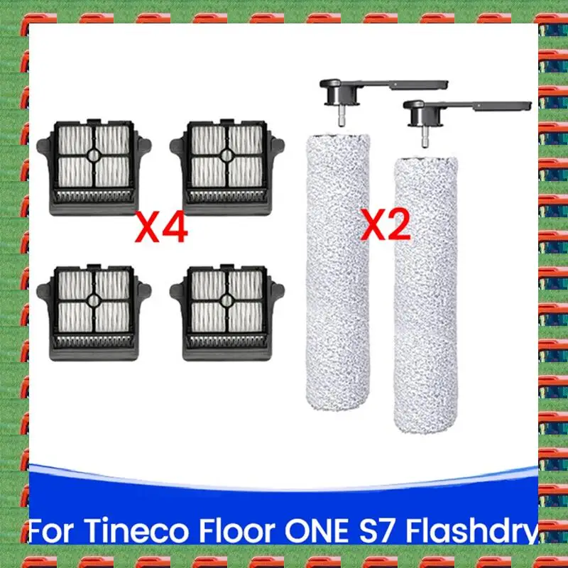 

ABMO 6PCS Replacements Parts For Tineco Floor One S7 Flashdry Wet Dry Vacuum Cleaner Accessories Roller Brush Hepa Filter