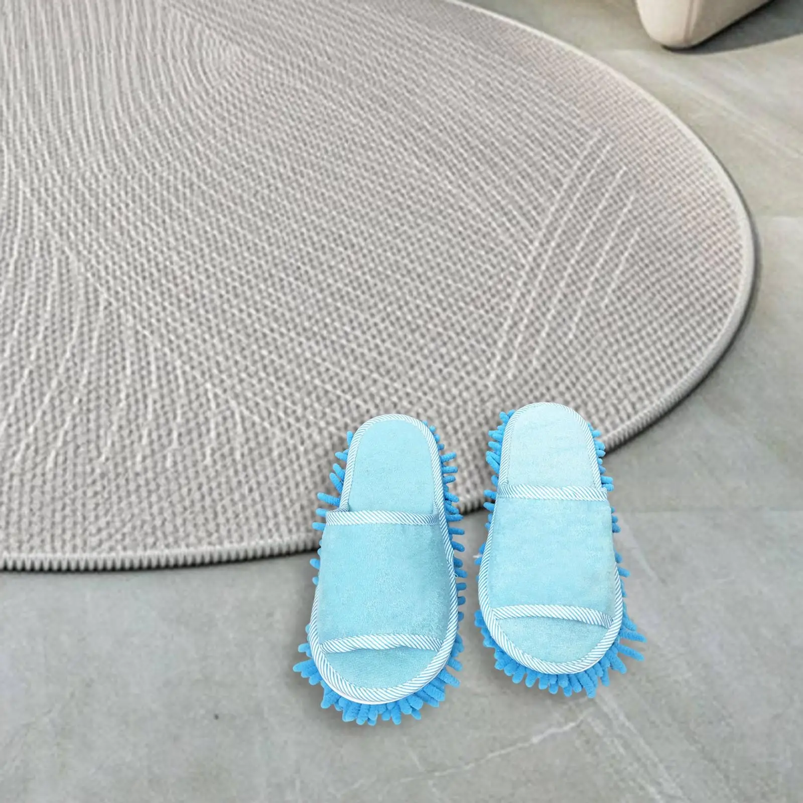 Mop Slippers Floor Cleaning Unisex Microfiber Portable Soft Quiet Cleaning Sandals for Floor Dust Dirt Cleaning Dusting Bedroom