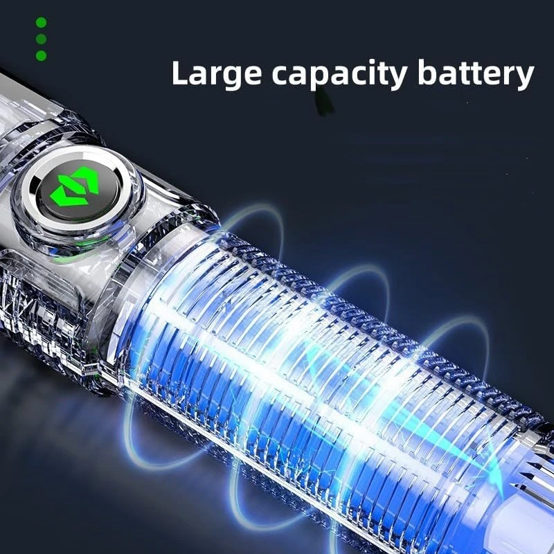 Zoomable Lanterna Recarregável, Poderosa Lanterna Portátil, 4 Modos, 1 Pc