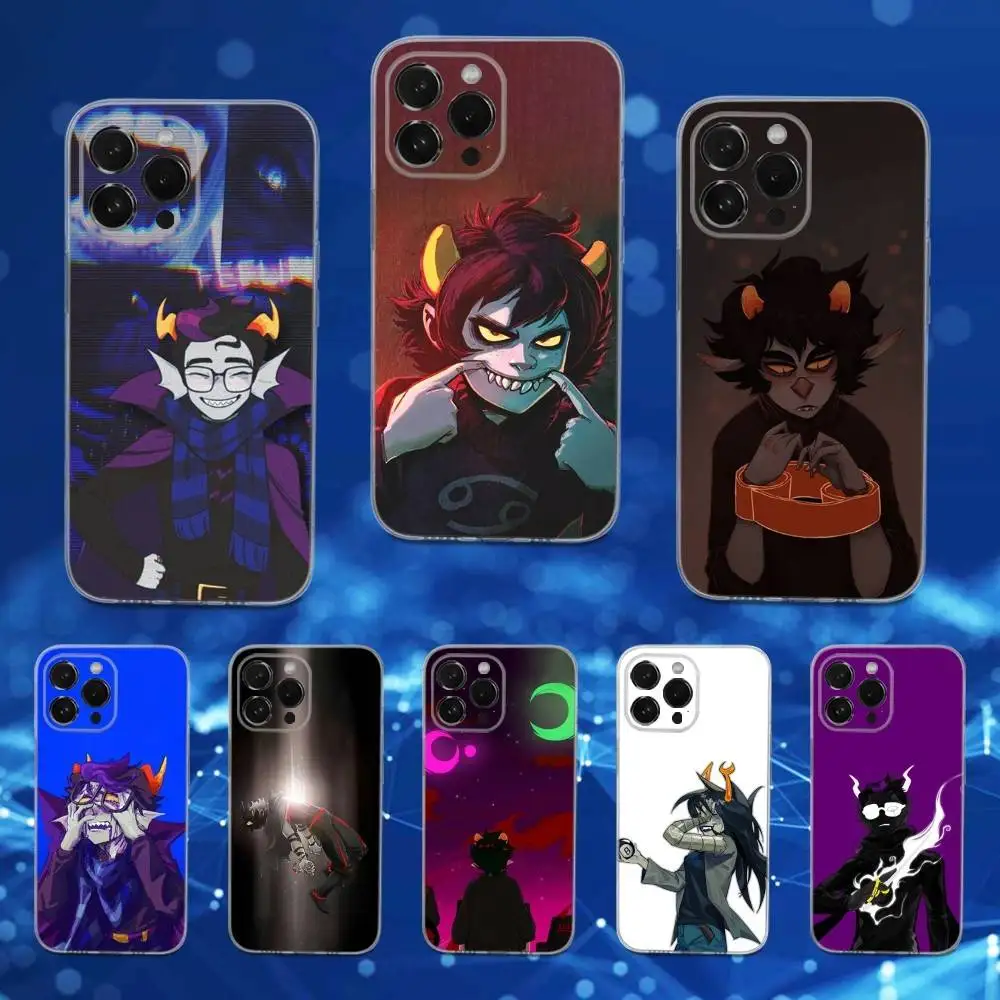 

Comics H-Homestuck T-Trolls Phone Case For iPhone 16,15,14,13,12,11 Pro,Max,Plus,X,XS,XR,SE,Mini Transparent Soft Cover
