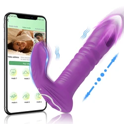 Powerful Bluetooth APP Vibrator Female Wireless Thrusting Dildo G Spot Clitoris Stimulator Wear Sex Toys for Women G Panties