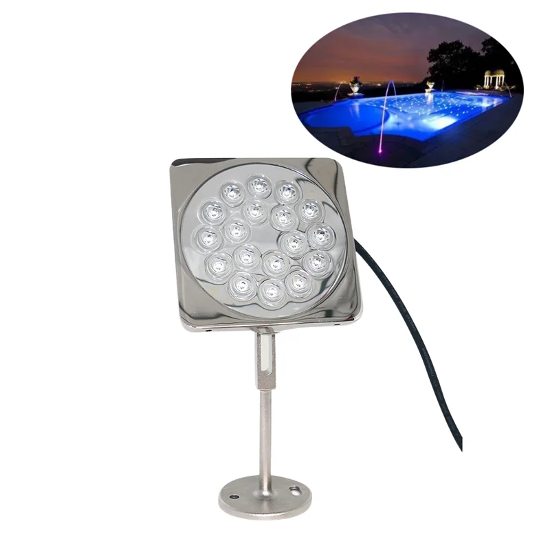 

LED Underwater Light 18W 54W RGB RGBW IP68 Waterproof Swimming Pool Lamp Submersible Lights Pond Бассейн