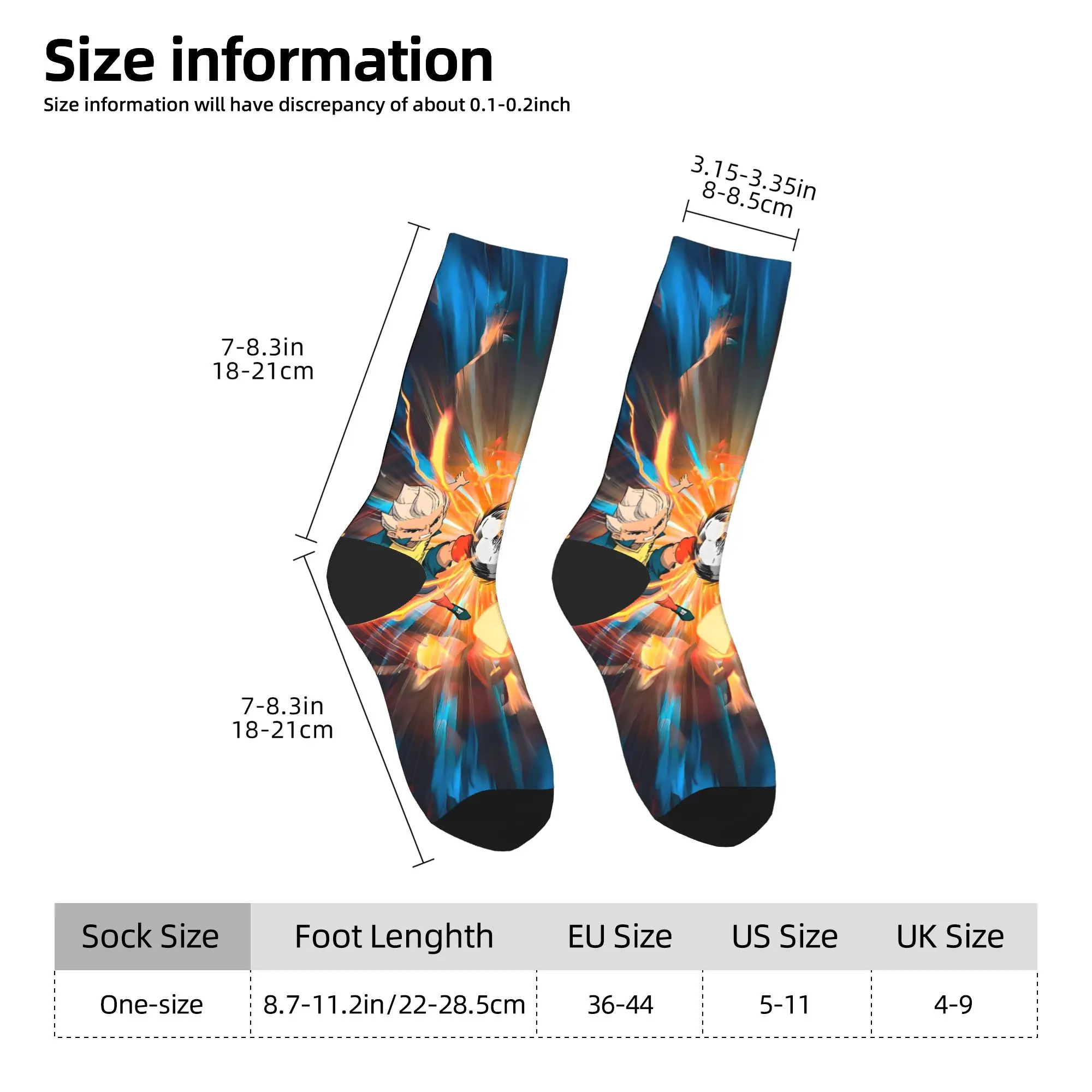 الكبار الرجال الجوارب أنيمي المحور الحريق Inazuma أحد عشر جوارب عدم الانزلاق الجوارب المريحة الربيع عادية الرسم في الهواء الطلق جوارب رياضية #5
