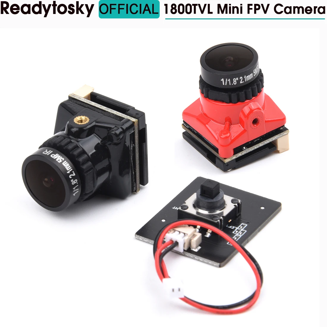 NEW 1/1.8 1800TVL Mini FPV Camera 2.1mm Lens Power 5V-40V PAL / NTSC With OSD Internal Adjustable For RC FPV Racing Drone