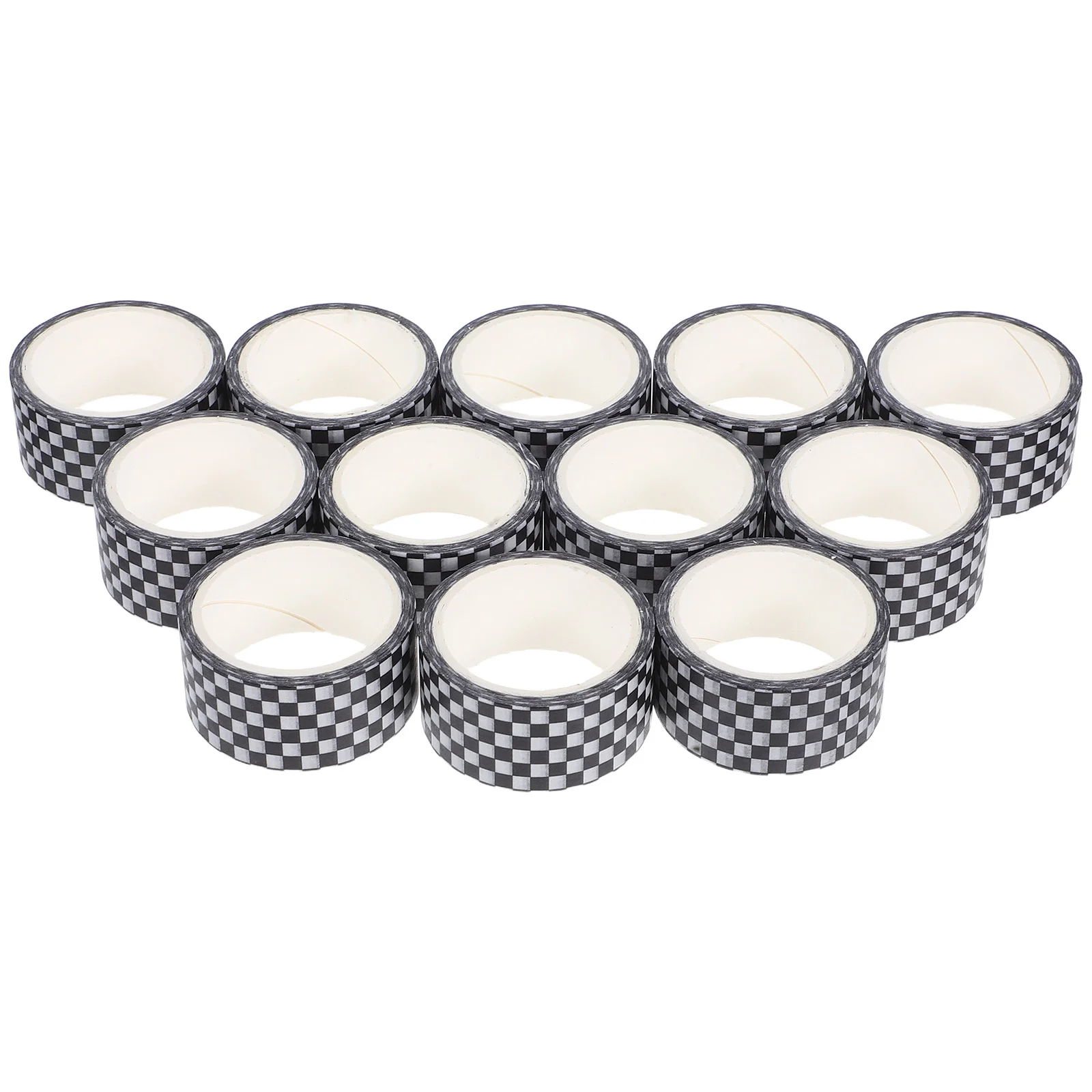 مجموعة من 12 لفات من شريط اشي الياباني باللون الأسود والأبيض، لوازم يومية عتيقة، ملصق لاصق قابل للكتابة لتنظيم المخطط