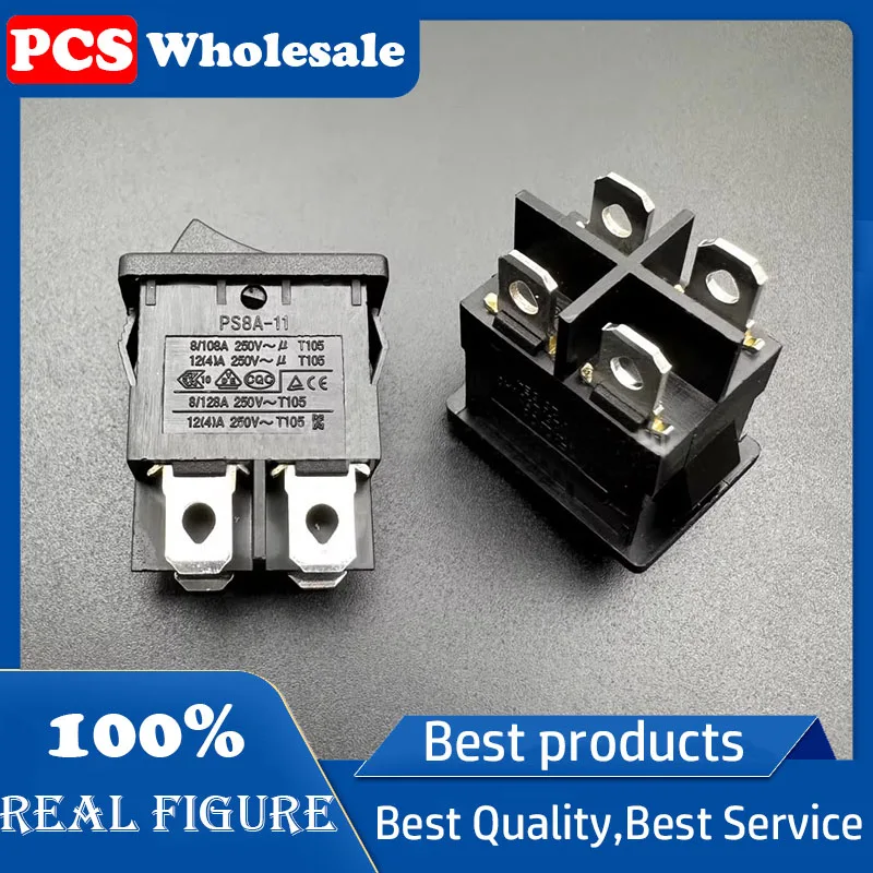 

Original PS8A-11 ship-shaped power switch button 21*15mm, 4-pin 2-position 12(4)A250V T105