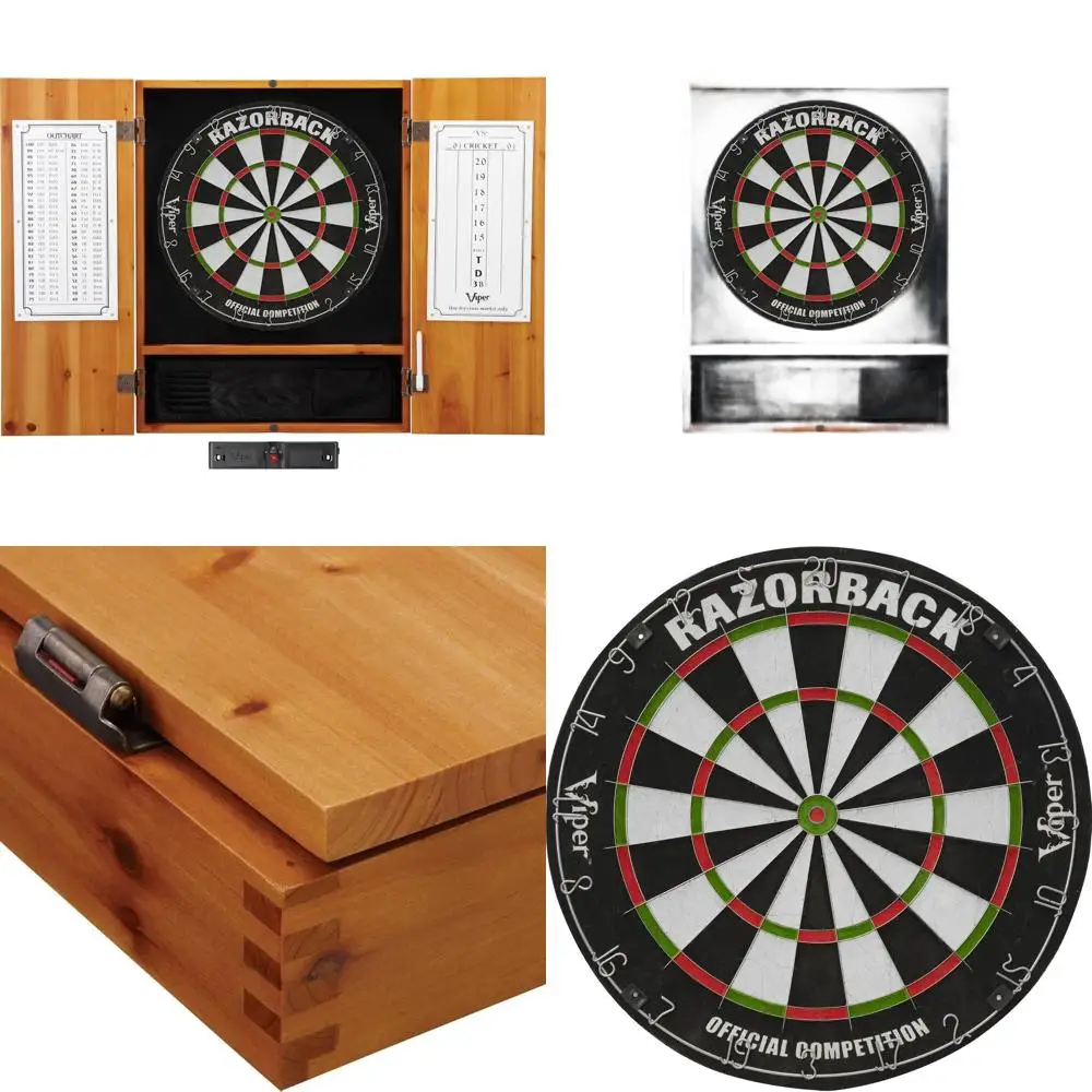 

Solid Wood Metropolitan Cabinet with Sisal/Bristle Dartboard - Ready to Play Bundle