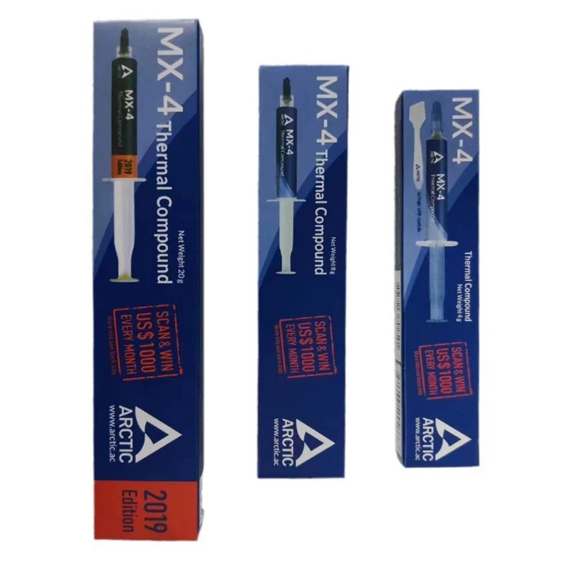 MX4 4G 8G 20G CPU 열 페이스트 프로세서 CPU GPU 프린터 용 열 그리스 방열판 냉각 냉각기 복합 실리콘