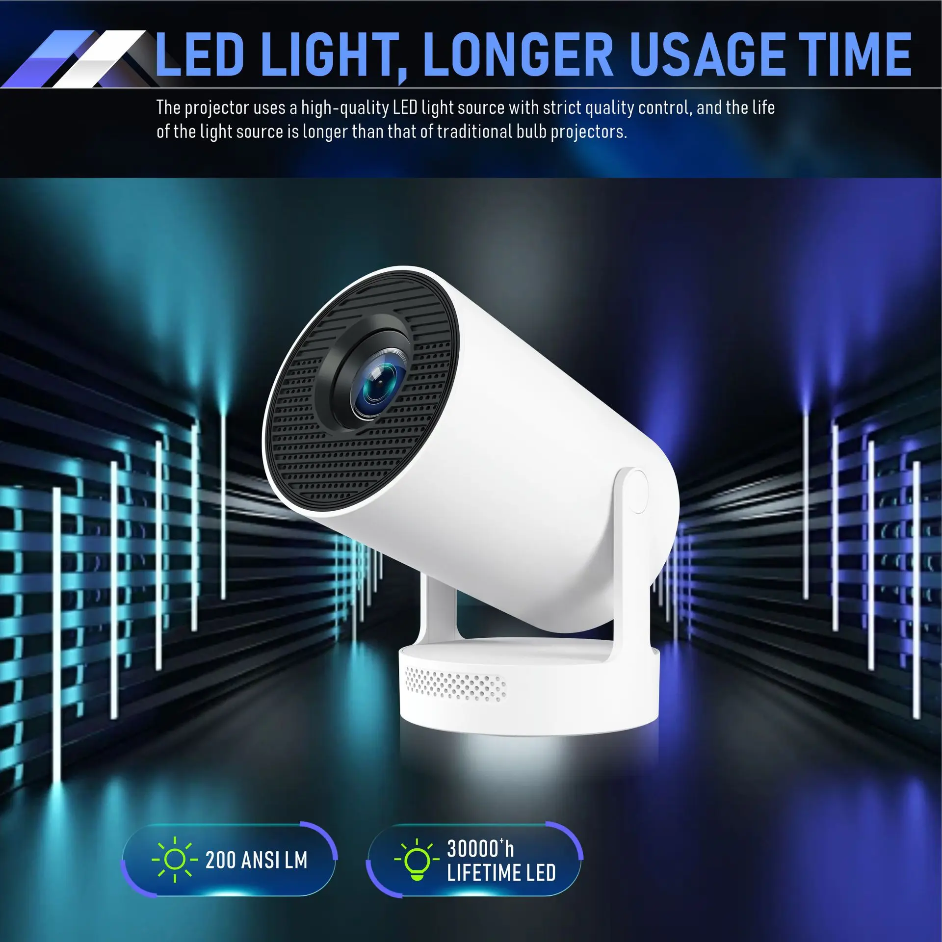 HY300plus التركيز الكهربائي القصير التركيز 4K العارض غرفة نوم المنزل جدار عالية الوضوح العارض
