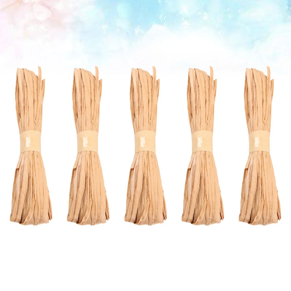 

5Pcs Colorful Braided Paper Rope 20m for DIY Handicraft Gift Wrapping Packaging Tying Paper Twine String Braided Rope