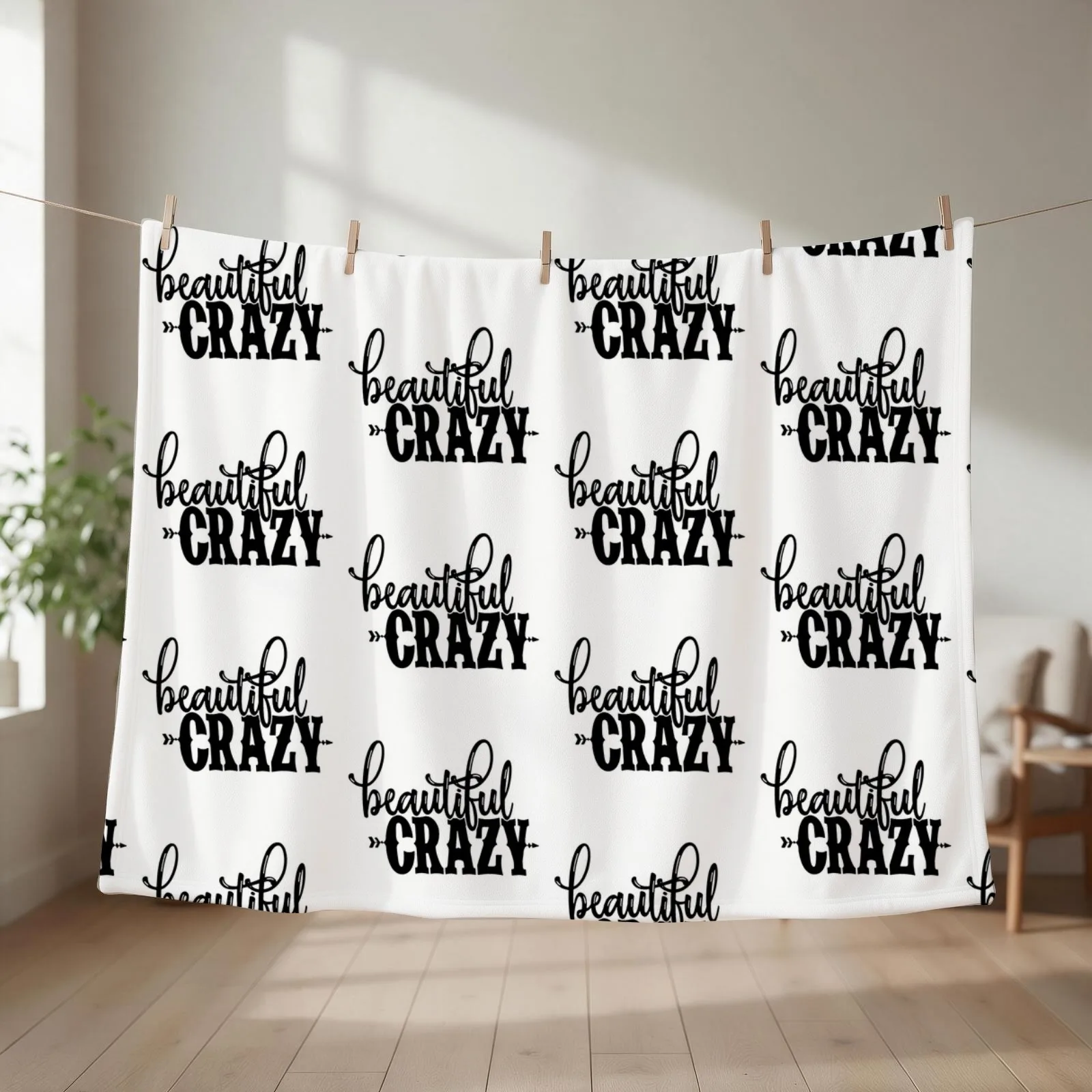 Beautiful Crazy Throw Blanket couch cozy soft plush fuzzy picnic outdoor blanket