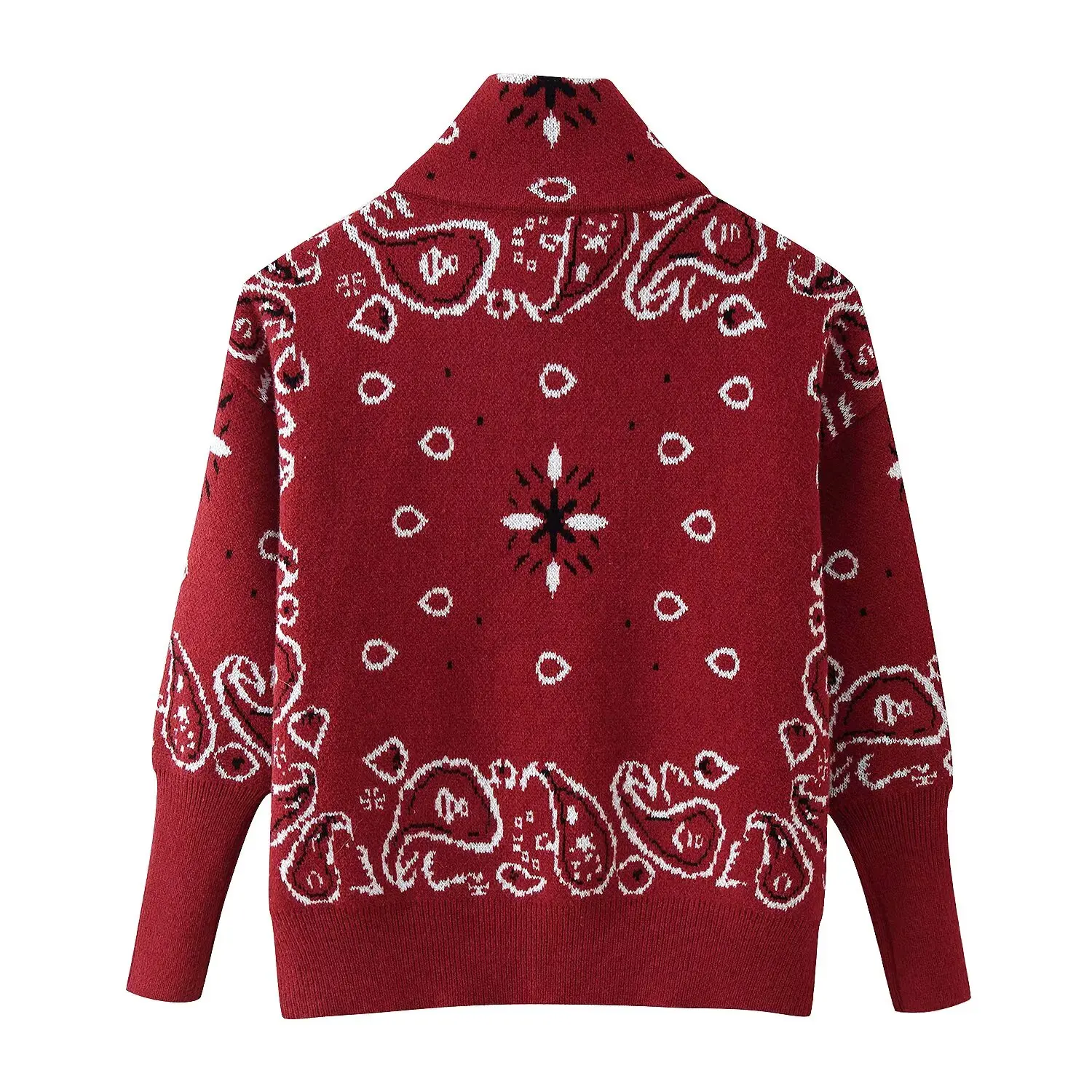 KONDALA Women Casual Knitted Zip-up Jacket 2026 Fall Winter Trendy Festivities Vintage Jacket Lady Stand-Collar Sweater Cardigan