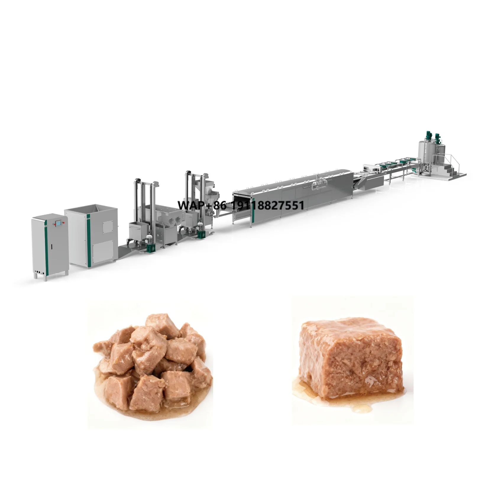 La linea di produzione di alimenti per animali domestici con metodo bagnato completamente automatico include miscelatore estrusore per la produzione di pellet per la lavorazione dell'alimentazione dei pesci di cani e gatti