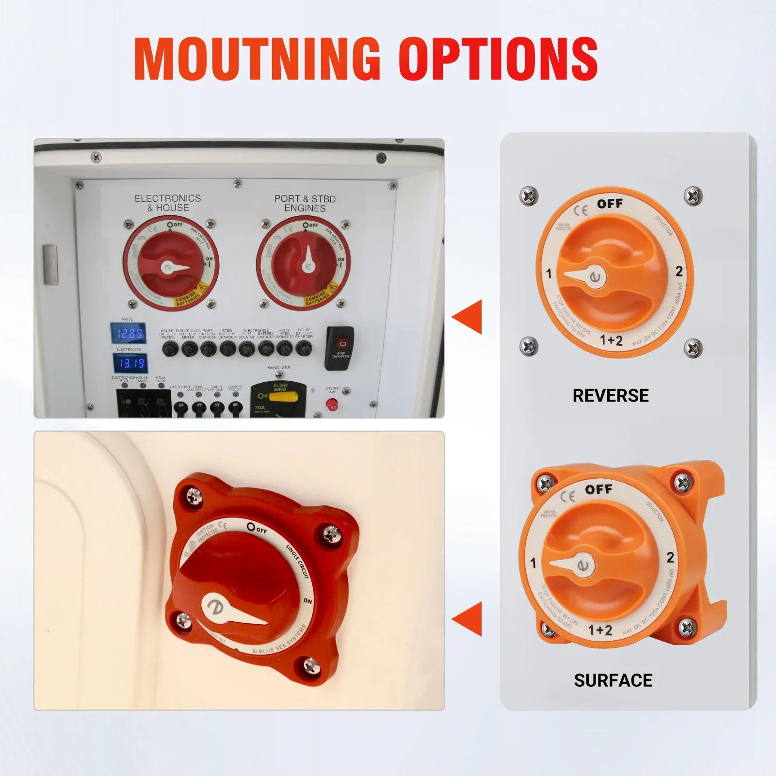 325A 32 فولت تيار مستمر 4 موقف المعزل قطع 9002E E-سلسلة البطارية مفتاح دوار محدد مع AFD ل مركبة بحرية سيارة شاحنة RV #6