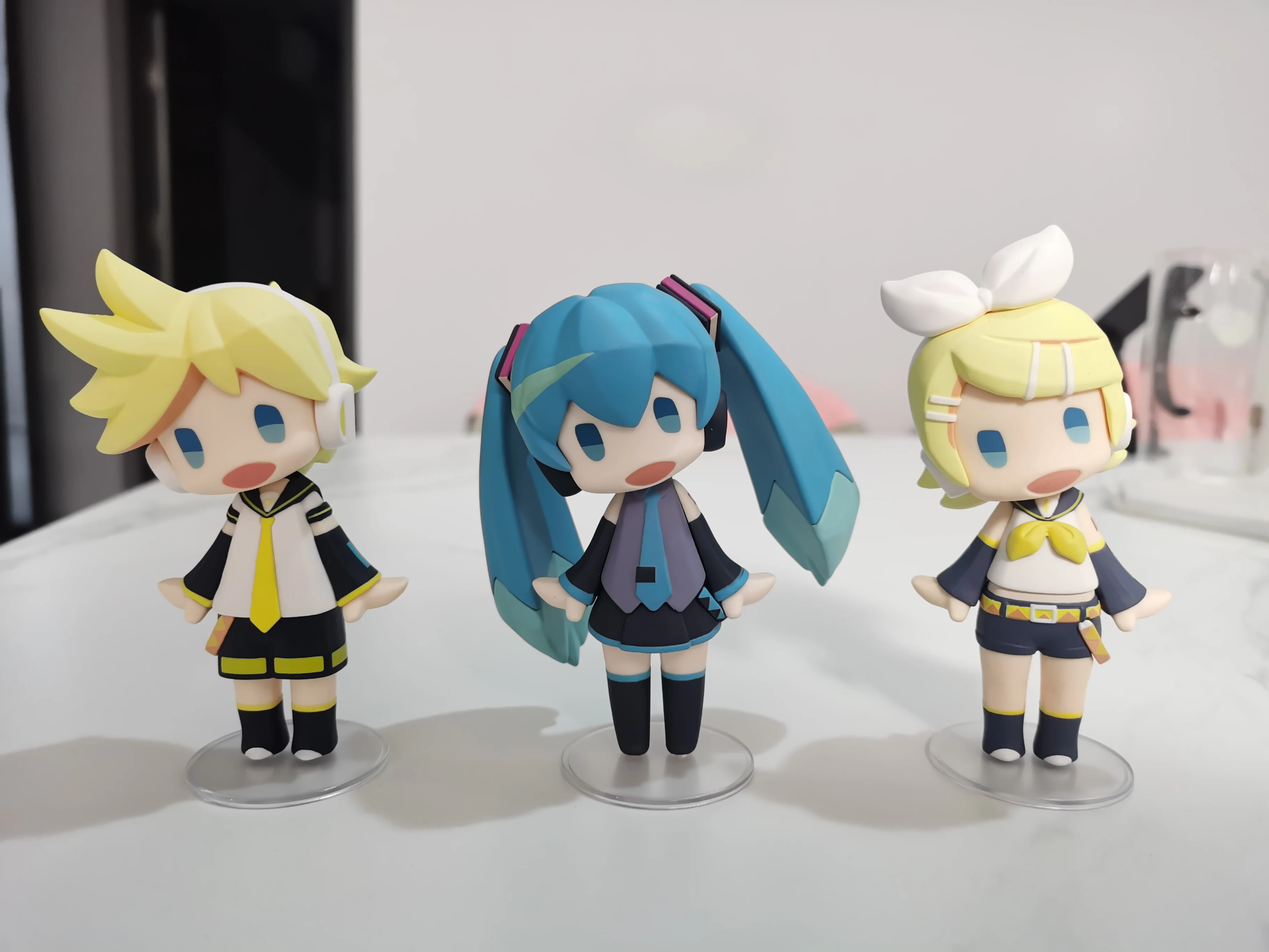 Gsc Hatsune Miku Hello! Good Smile Kagamine Rin Kagamine Len Action Pvc Collection Model Toy Anime Figure Toys For Kids