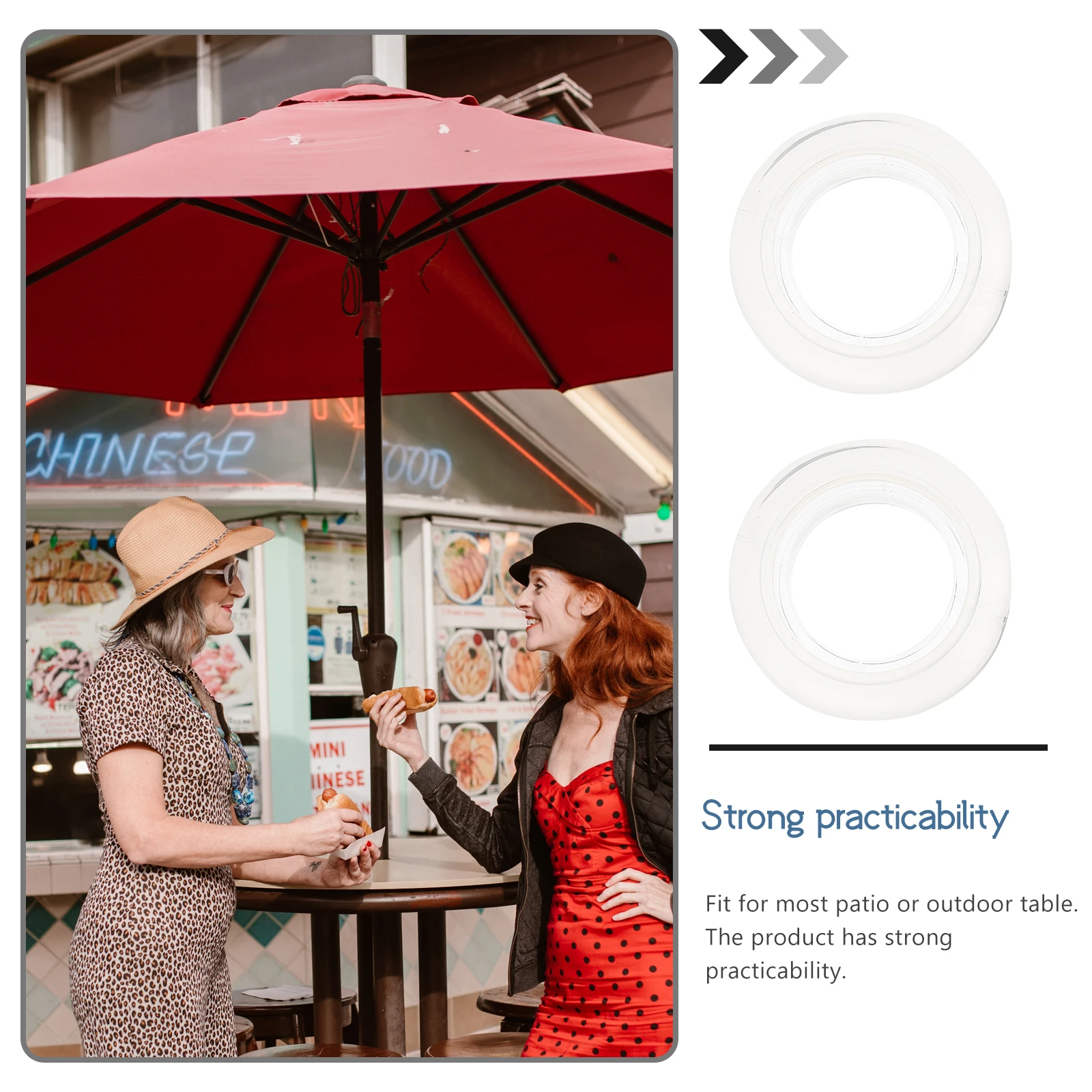 

2Pcs Umbrella Hole Ring Caps Thicker Plug Silica Gel Table Accessories Outdoor Parasol Hole Protector Durable Patio Garden