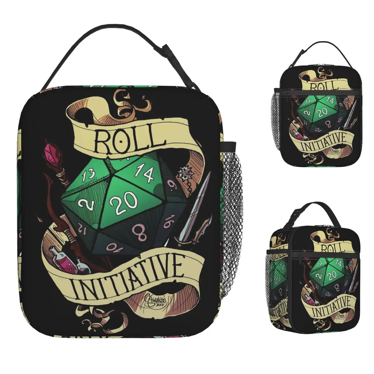 

Roll Initiatives Lunch Bag Convenient Lunch Box Women Travel Custom Cooler Bag Vintage Waterproof Thermal Lunch Bags
