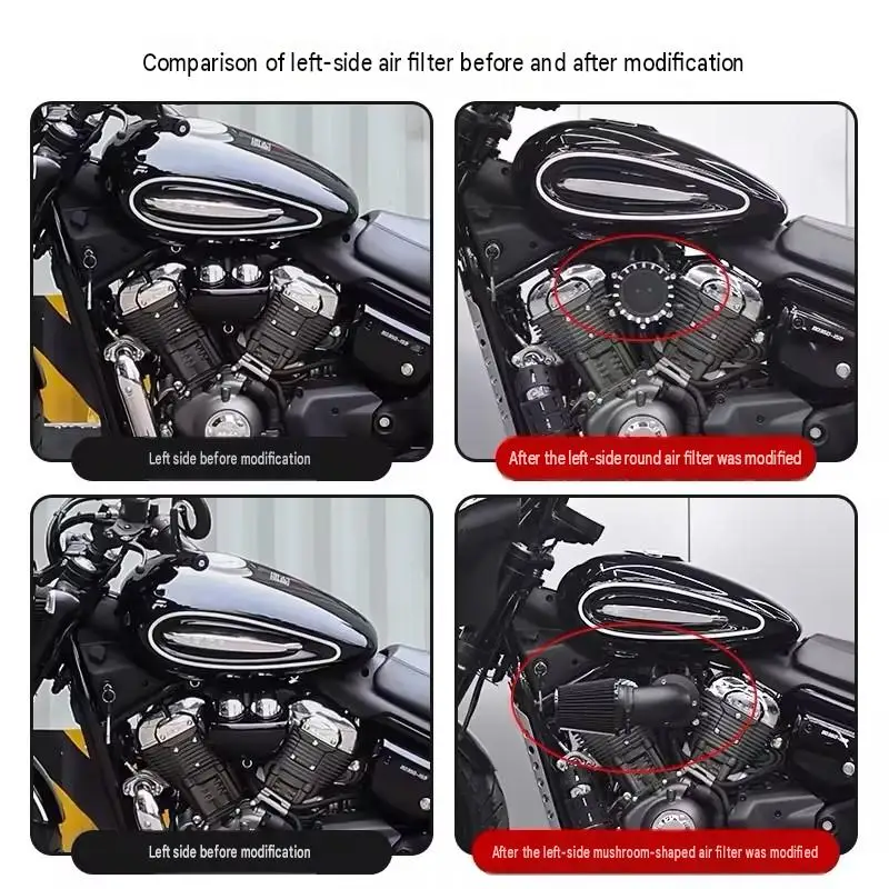 Fit Benda Chinchilla 350 ACE NEO Transparent Air Intake Filter Cover Mushroom Head Air Cleaner Modified Accessories
