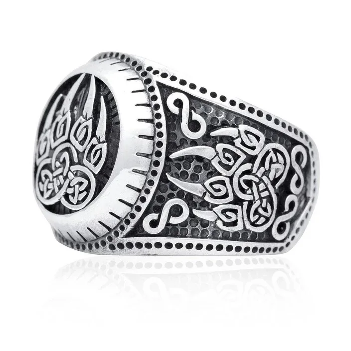 2026 New Creative Viking Bear Paw Ring - Nordic Mythology Bear Claw Retro 925 Sterling Silver Ring