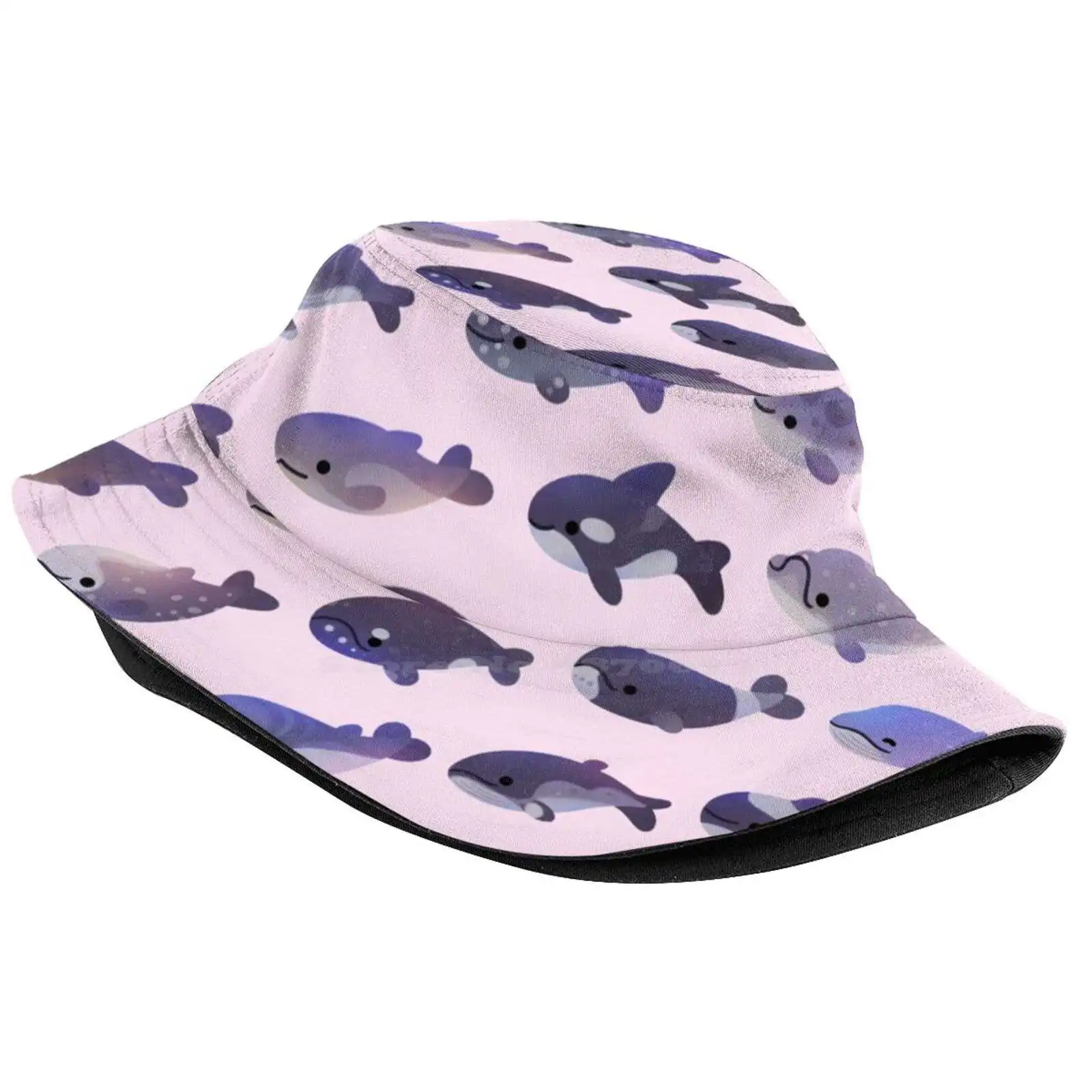 Whale Day - Bright Sun Cap Fisherman Hat Bucket Hats Dolphin Orca Marine Life Humpback Whale Gray Whale Narwhal Pygmy Whale