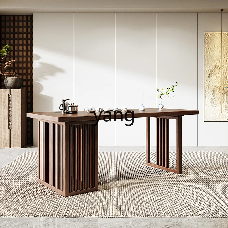 

LZR Office Household Integrated Tea Table Solid Wood Kung Fu Dry and Wet Tea Table