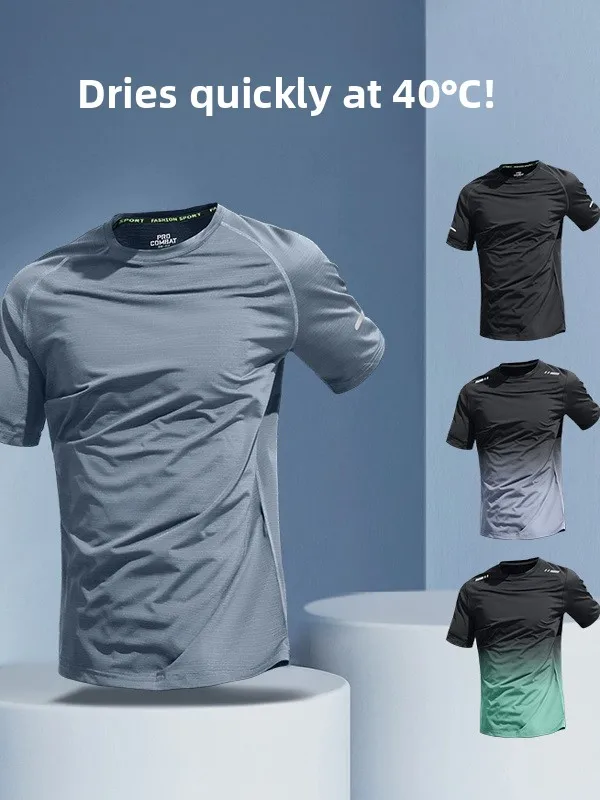 

Мужская футболка Magical Kudos Qui Dry Ice Silk ort Sve Fitn, спортивная одежда, дышащая солнцезащитная одежда Faion