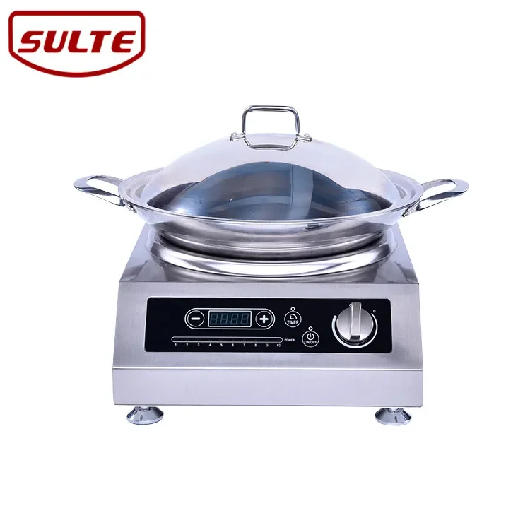 Commercial single wok electric fry stove induction, single burner induction cooker wok