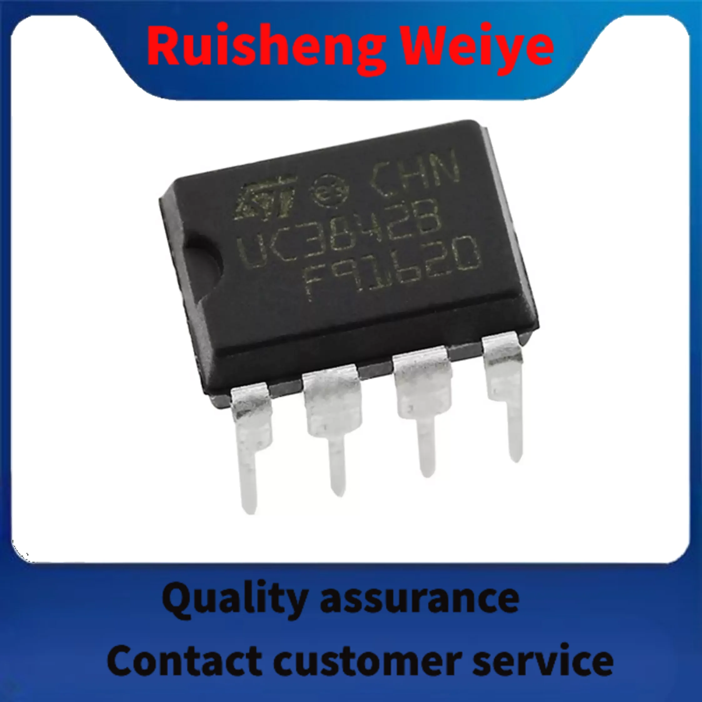 

UC3842BN Silkscreen UC3842B Package DIP-8 Current Mode PWM Controller Chip