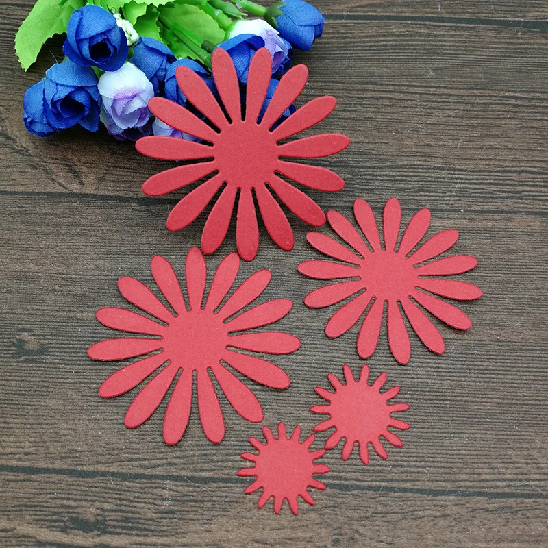 5pcs/Set Craft Dies Flower Decor Metal Cutting Dies Scrapbooking stamps embossing paper Cards border template punch Stencils DIY