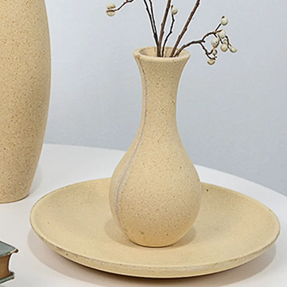 

3Pcs Wood Clay Vase Mold Painting Flower Bottle Drawing DIY Decorative Artistic Vase for Home Office Festival Use