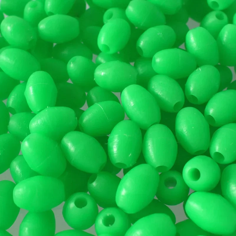 Useful Practical Fishing Beads Green 100PCS 6/8mm Balls Carp Floating Luminous Soft Stoppers Tackles Accessory